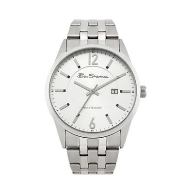 Men's silver tone bracelet watch bs113